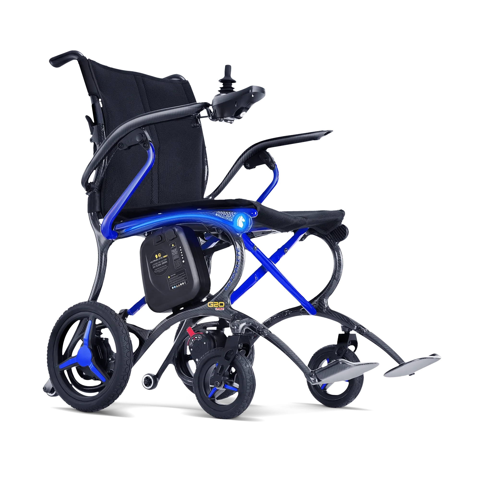 Forcemech Ultralite G20 PRO Carbon Fiber Folding Power Wheelchair 26lbs