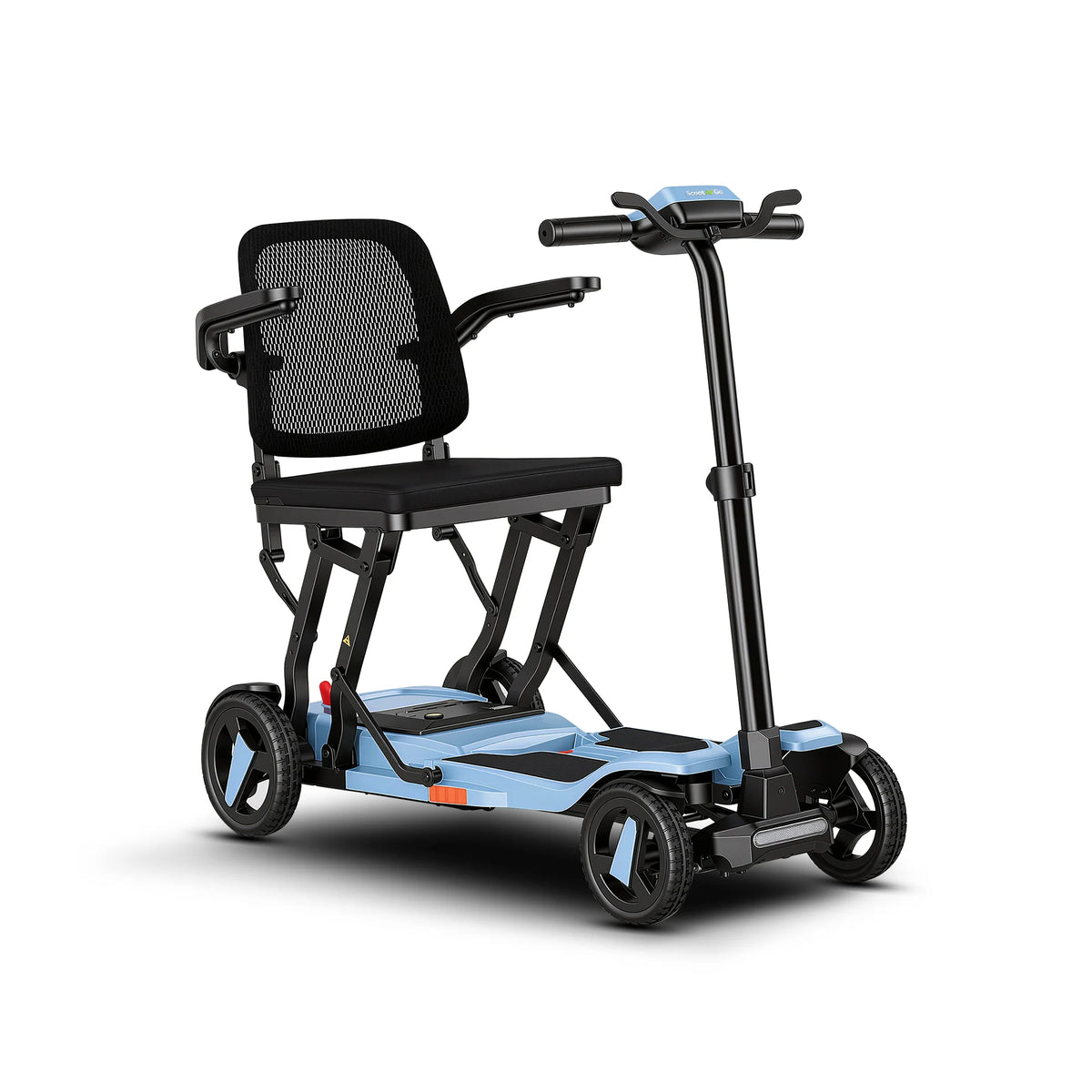 SCOOTNGO Voyager Smart Folding Travel Scooter — 40 lb, Cruise Control