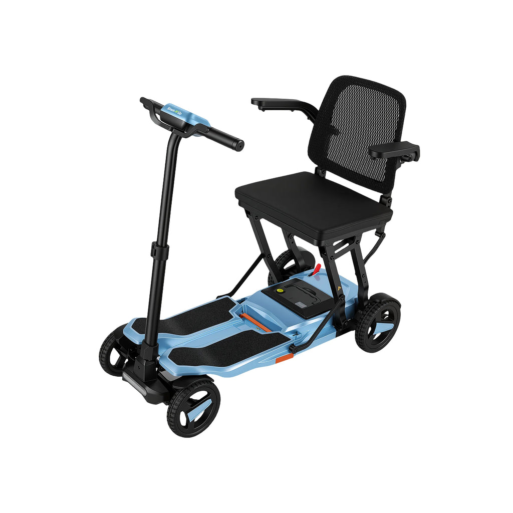 SCOOTNGO Voyager Smart Folding Travel Scooter — 40 lb, Cruise Control