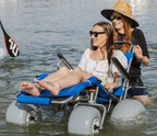 Beach Wheelchair Made with Balloon Tires and Rotating Casters - Wheeleez Sandcruiser