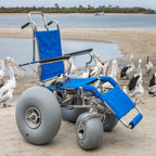 Beach Wheelchair Made with Balloon Tires and Rotating Casters - Wheeleez Sandcruiser