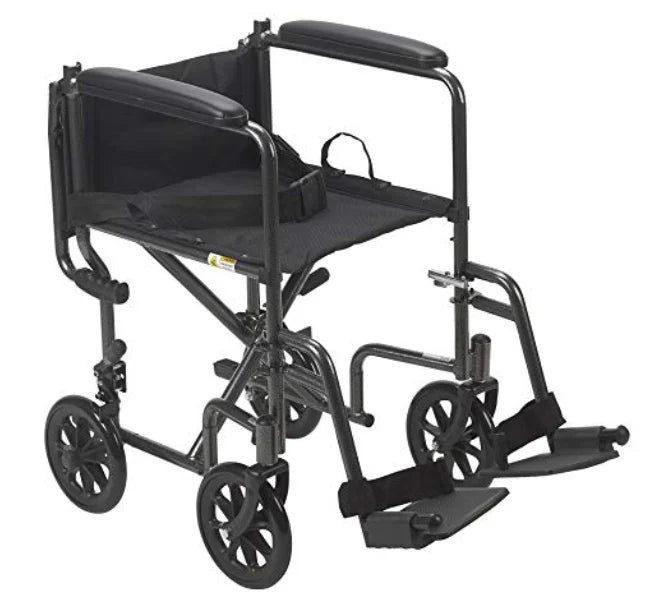 Drive Medical TR37E-SV Steel Transport Chair