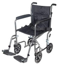 Drive Medical TR37E-SV Steel Transport Chair