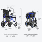 Forcemech Ultralite G20 Carbon Fiber Folding Power Wheelchair 25lbs