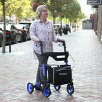 Upright Rollator Walker with Swivel Wheels - UPWalker Breeze with 300 lbs. Weight Capacity