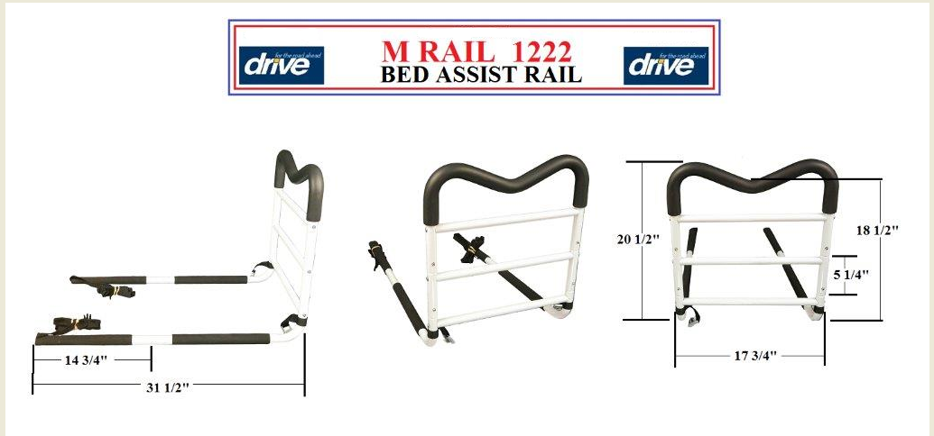 Drive Medical Home Bed Assist Handle - M-Rail