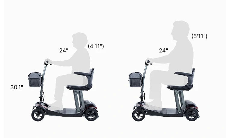 SCOOTNGO FOLO Folding Travel Mobility Scooter — 50 lb, Airline-Friendly