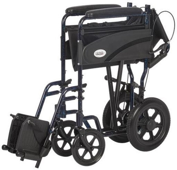 Aluminum Transport Chair with 12" Wheels L3019 by Rhythm Healthcare