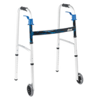 Deluxe Trigger Release Folding Walker with 5" Wheels