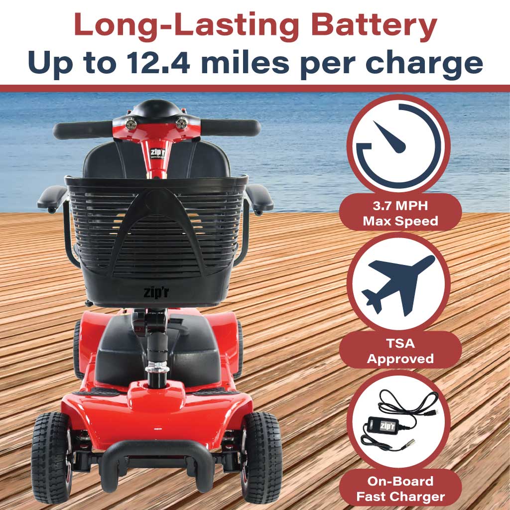 Zip'r 4-Wheel Travel Scooter