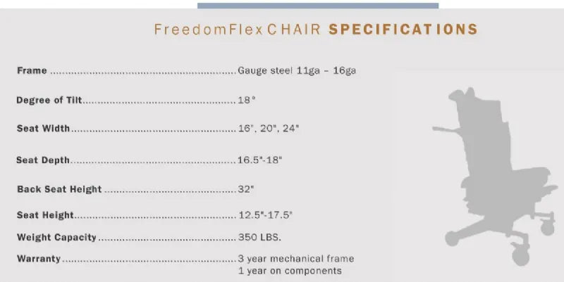 Med-Mizer FreedomFlex Pedal Chair Patient Transport Chair
